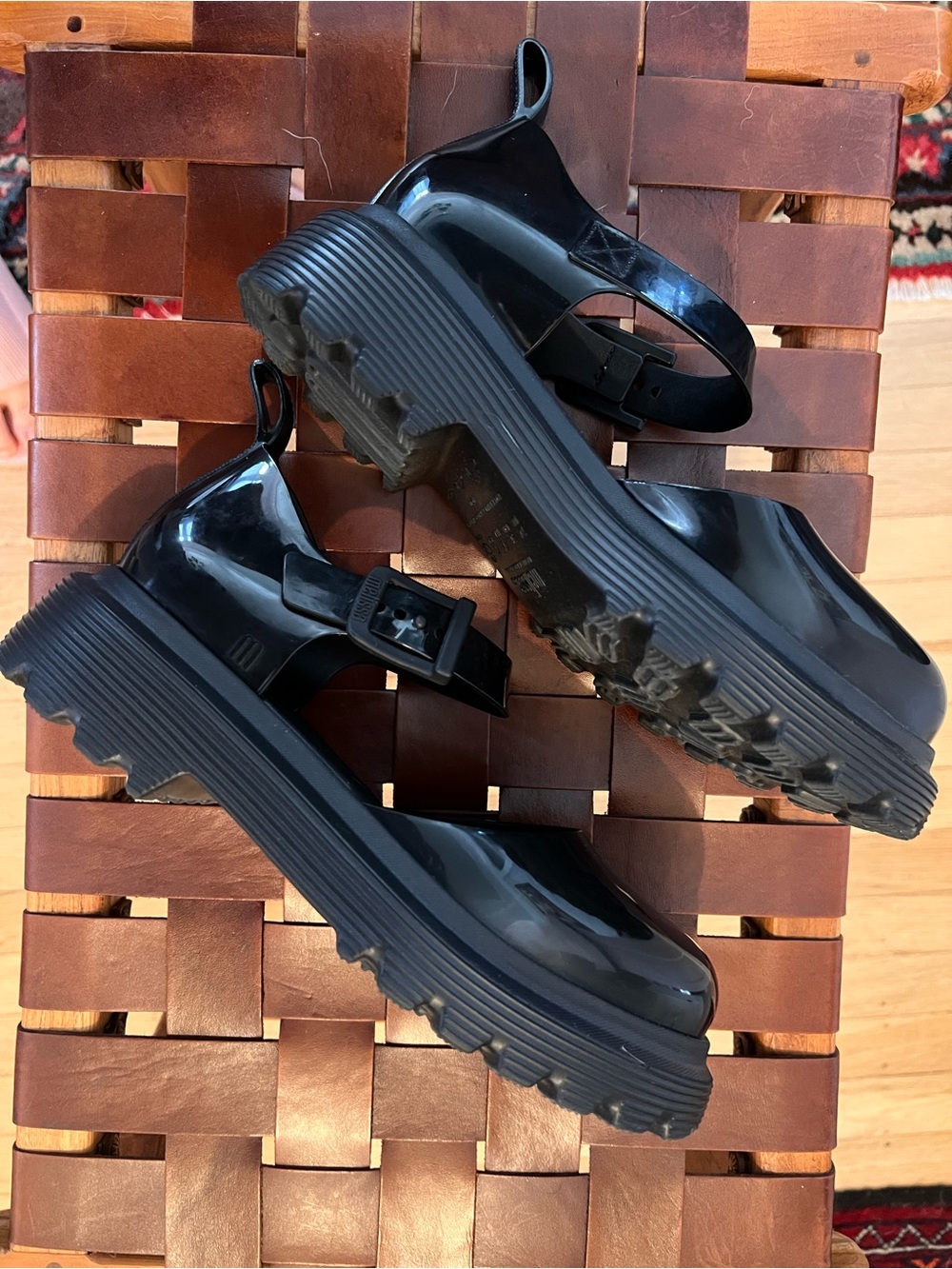 Melissa Ellie Black Loafers Size US 7 - Picture 2 of 6